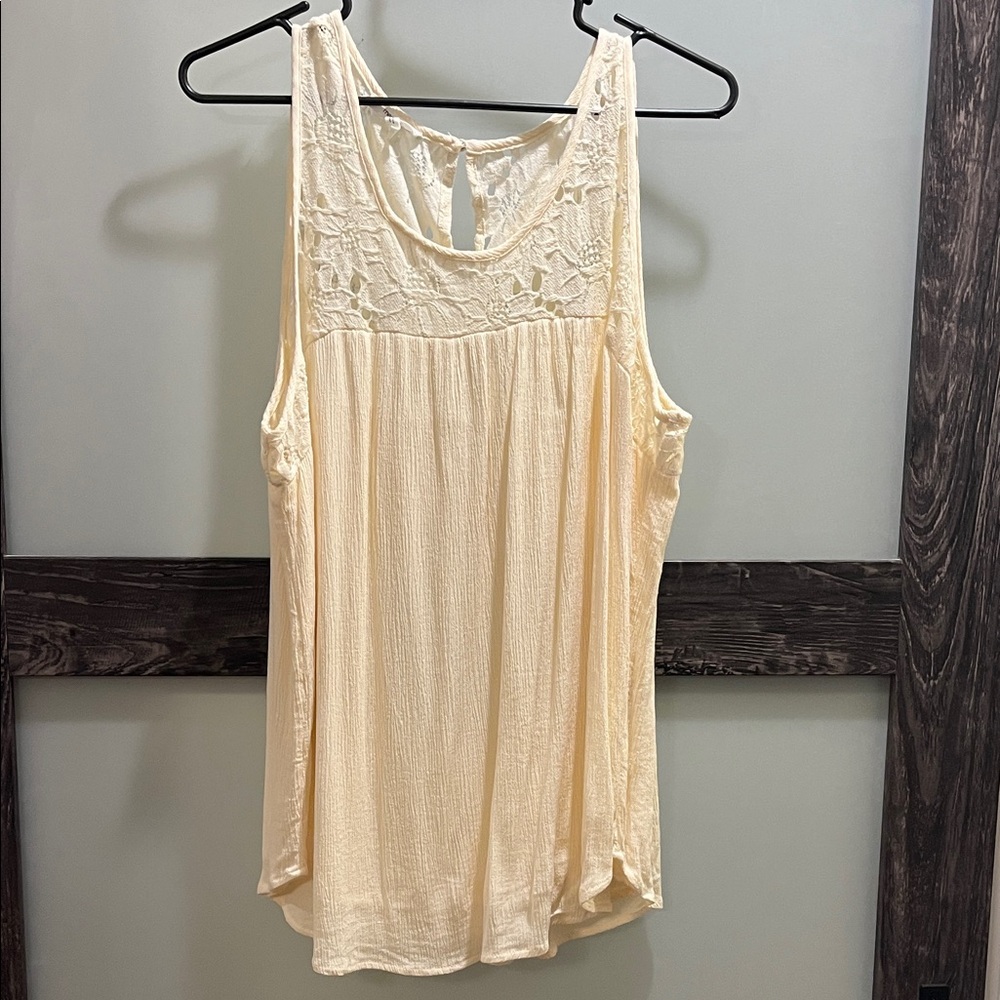 Maurices Ivory Lace Detail Top